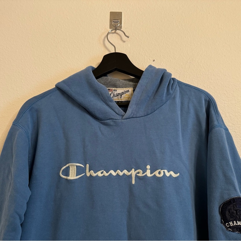 Champion Hoodie Original Rochester New York RU Champion Sweatshirt - Picture 5 of 14